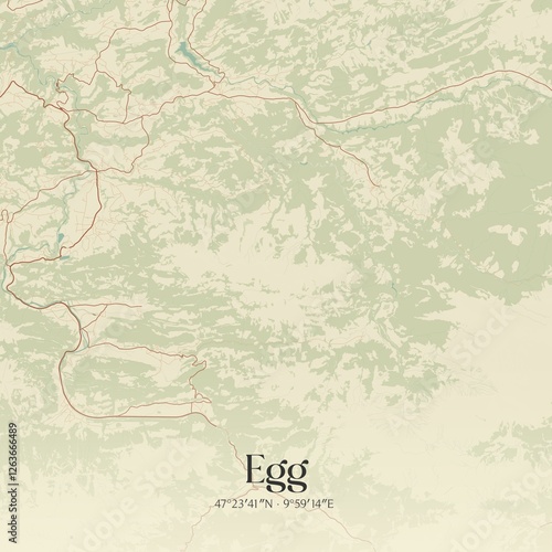 Obraz na płótnie Vintage map of Egg, Austria. w salonie