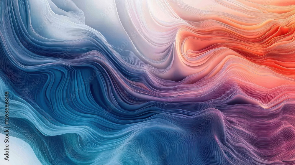 Obraz premium abstract waves and lines on a white background