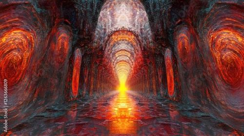 The Entrance to Hell – Dante’s Inferno: A generative visual reimagining evoking dark, dramatic mythic imagery and surreal intensity.