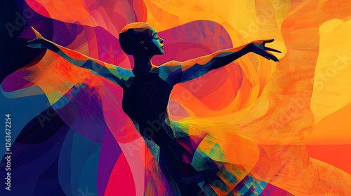 international day of dance abstract illustration