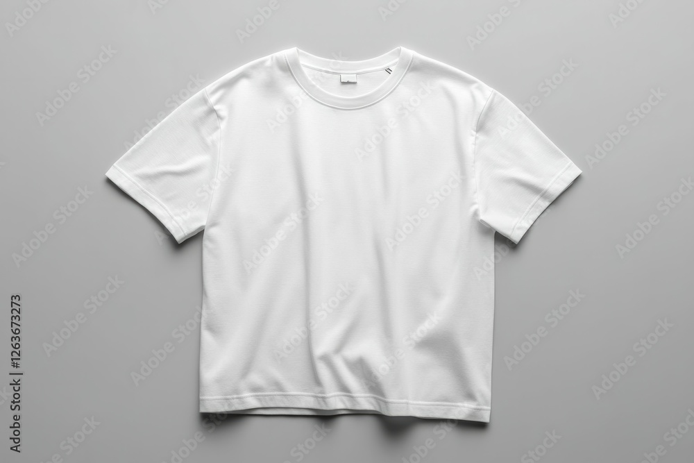White t-shirt on neutral gray background. Neural network AI generated White t-shirt on neutral gray background. Neural network AI generated
