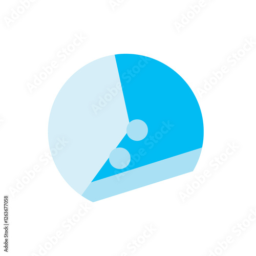 Astronaut helmet flat icon vector design illustration. 