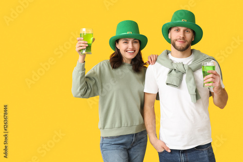 Happy young couple in lepre...