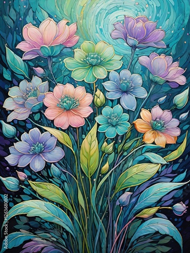 Wallpaper Mural Vibrant Blooms: The Art of Spring's Embrace. Torontodigital.ca