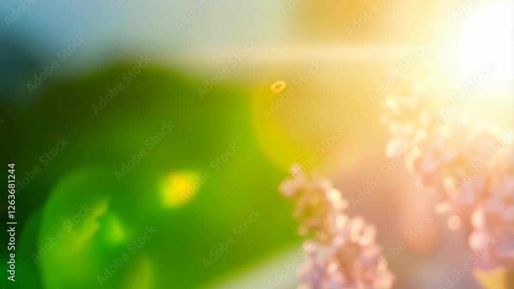 Radiant transformation: blossoming lilacs in sunlight transition Radiant transformation: blossoming lilacs in sunlight transition