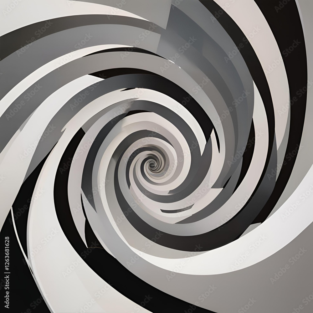 Spiral with gray colors lines as dynamic