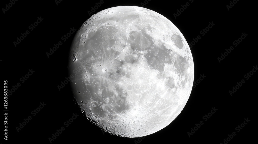 Gibbous moon, night sky, celestial body, space exploration, science background Gibbous moon, night sky, celestial body, space exploration, science background