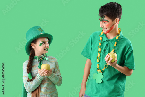 Funny kids with face painti...