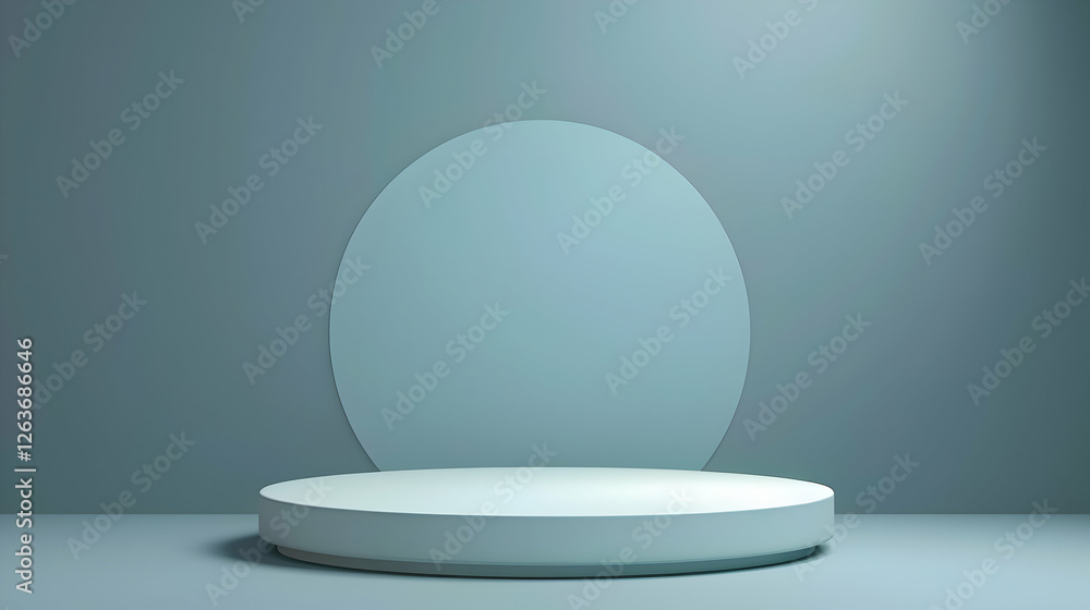 Minimalist studio setup featuring a circular platform and backdrop, ideal for product showcases Minimalist studio setup featuring a circular platform and backdrop, ideal for product showcases