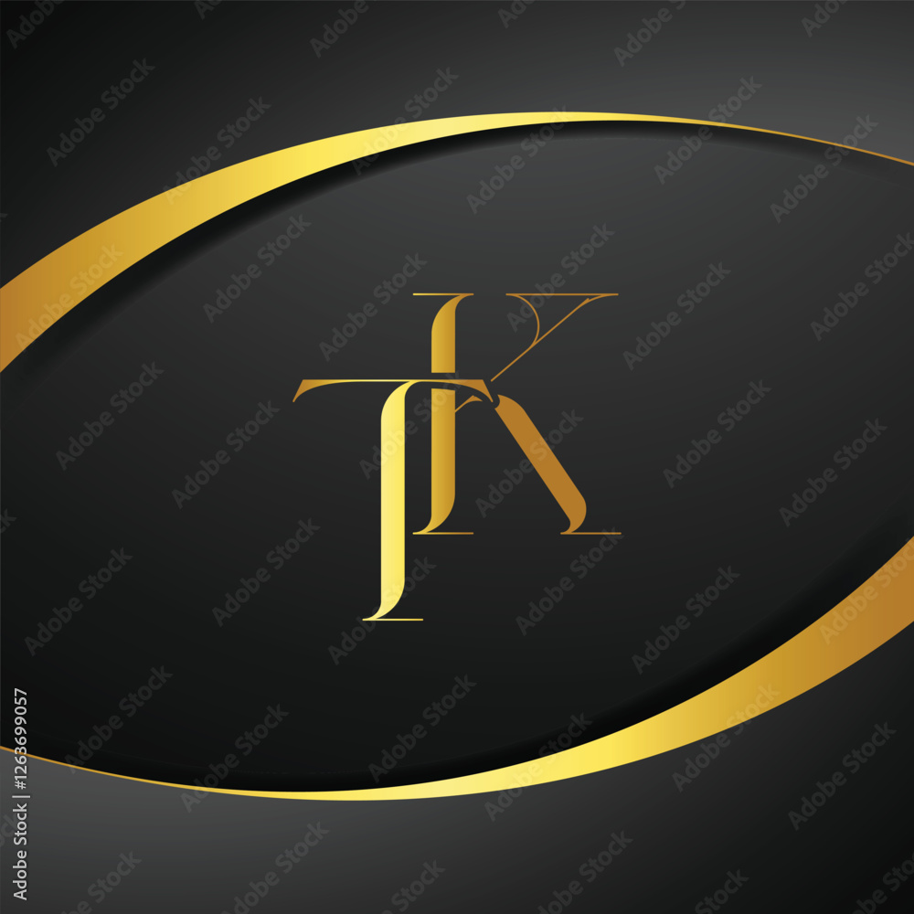 TK luxury letter logo. Initial Letter Design Vector Luxury Colors TK luxury letter logo. Initial Letter Design Vector Luxury Colors