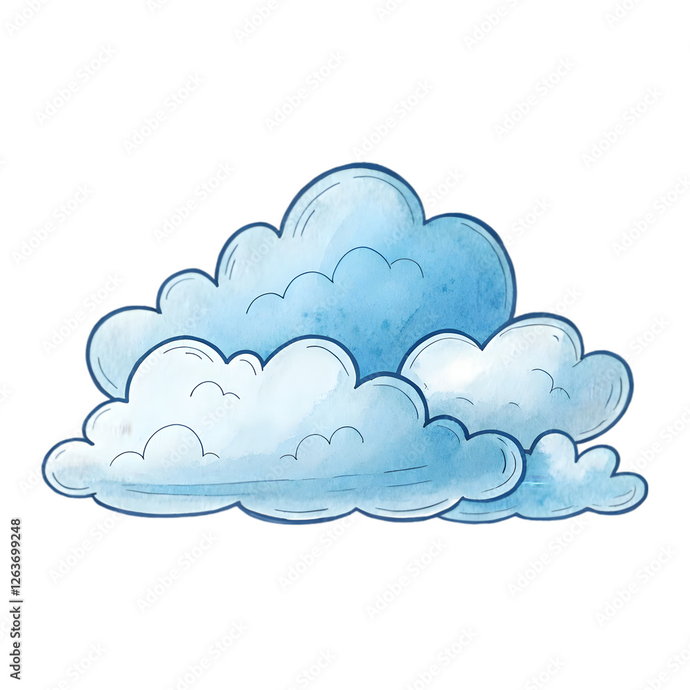 Clouds Vector Illustration for Cartoon stories Clouds Vector Illustration for Cartoon stories
