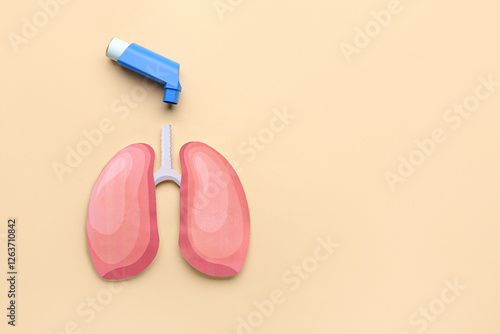 Inhaler and paper lungs on ...