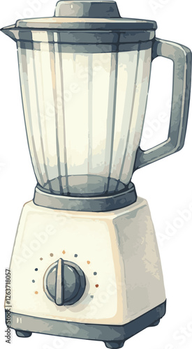 Watercolor Vector Illustration of a blender