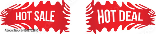 Hot sale, Hot Deal tags banner design template illustration
