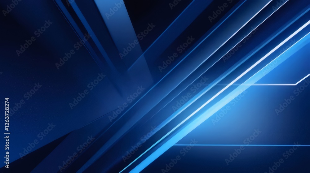 Abstract blue diagonal lines, geometric shapes, dark background. Abstract blue diagonal lines, geometric shapes, dark background.