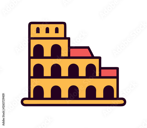Italian Colosseum with historical significance