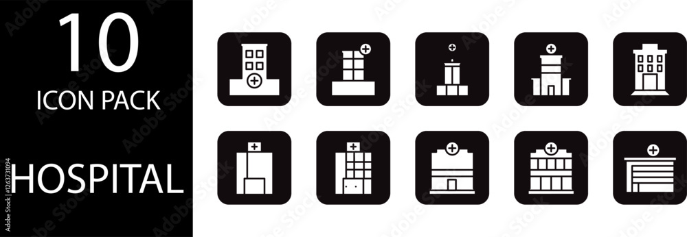 Hospital solid Editable Icons set Hospital solid Editable Icons set