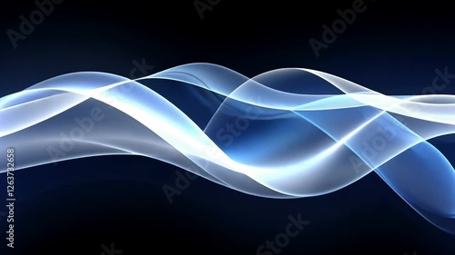 Abstract blue wave patterns on a dark background