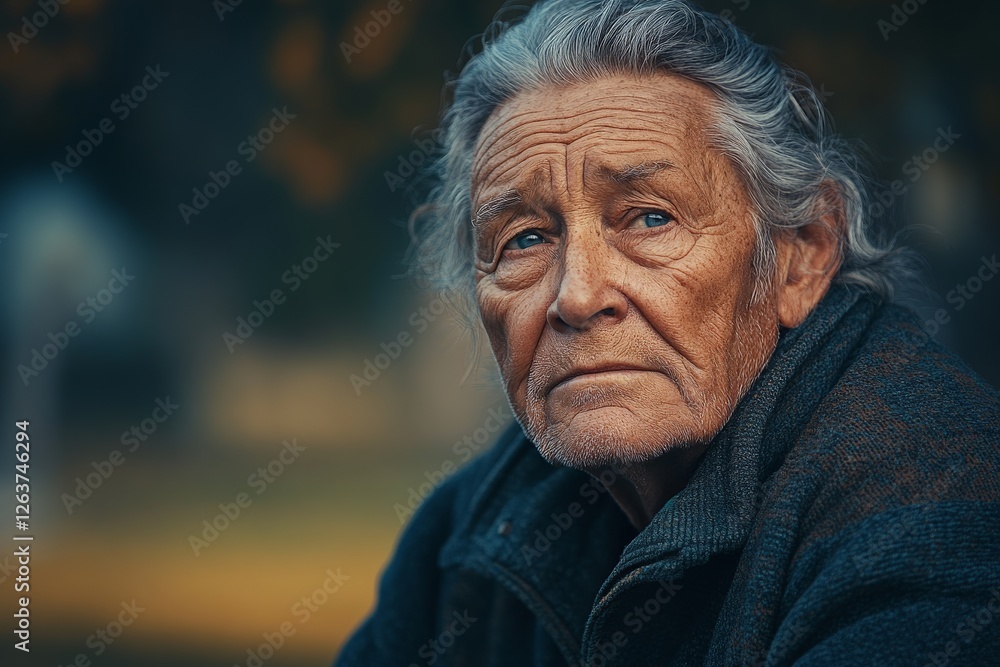 Senior man reflects thoughtfully in a serene outdoor setting during the golden hour of early evening Senior man reflects thoughtfully in a serene outdoor setting during the golden hour of early evening