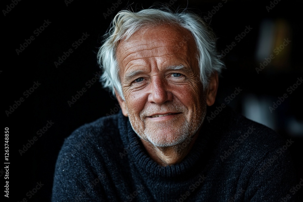 Portrait of an elderly man smiling warmly, showcasing the experience and wisdom of a lifetime Portrait of an elderly man smiling warmly, showcasing the experience and wisdom of a lifetime