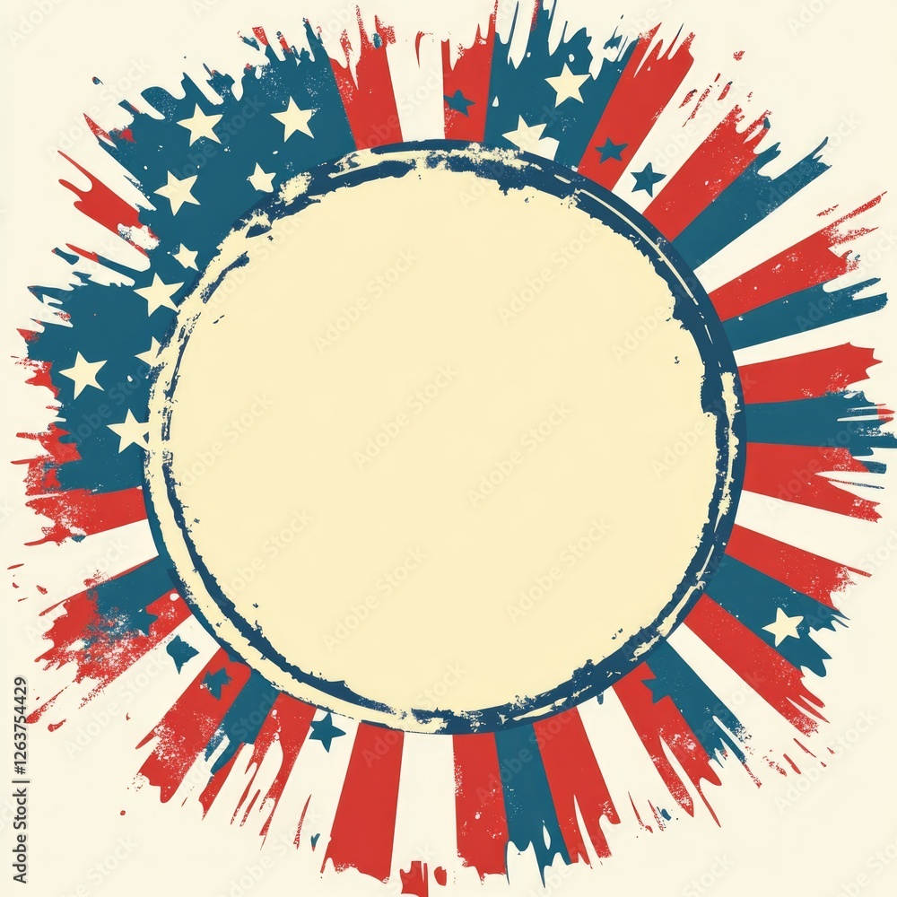 Obraz premium American Flag Themed Pattern