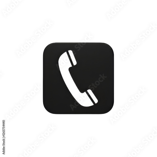 telephone icon isolated on transparent background, PNG photo