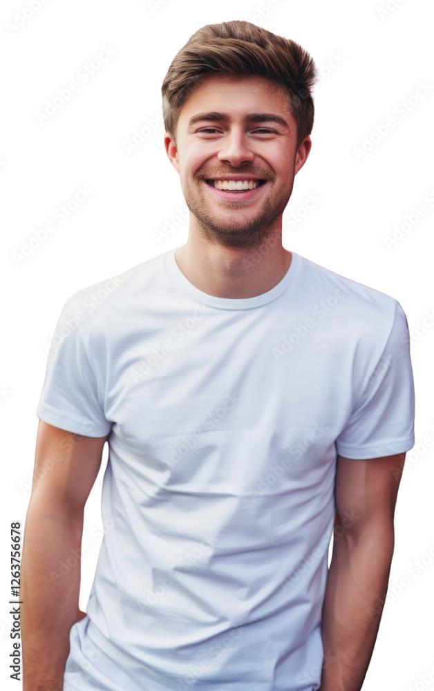 Obraz premium PNG Portrait t-shirt smile adult.
