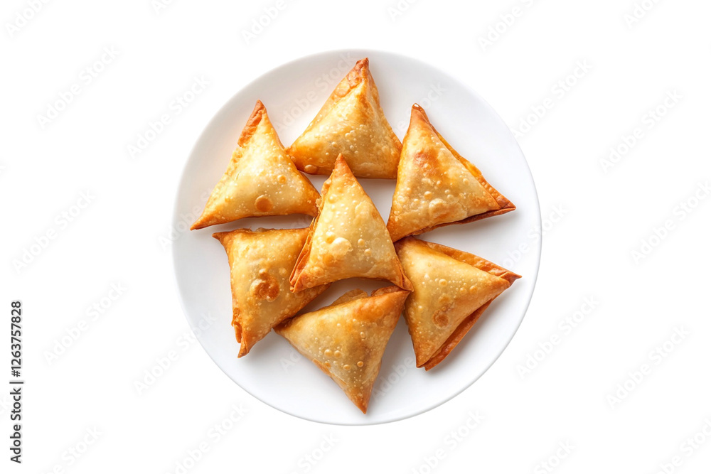 Delicious Golden Fried Samosas Appetizing Snack Food Delicious Golden Fried Samosas Appetizing Snack Food