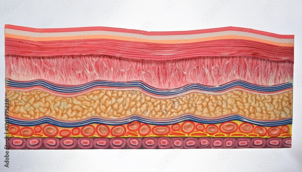 Magnified View of the Human Skin Layers: Epidermis, Dermis, and Hypodermis Magnified View of the Human Skin Layers: Epidermis, Dermis, and Hypodermis