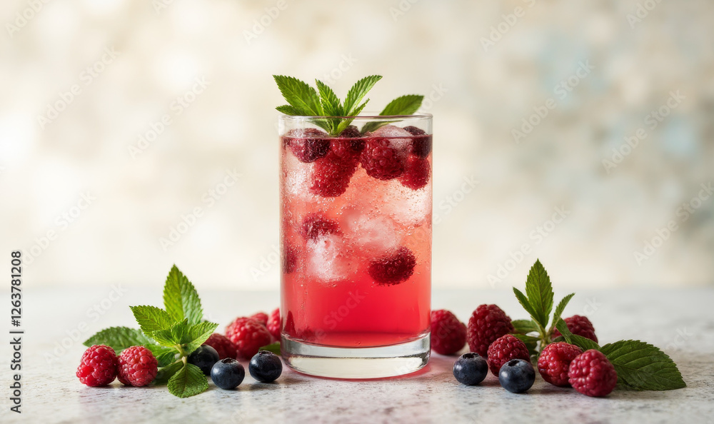 Sparkling Berry Mojito (Non-Alcoholic) Sparkling Berry Mojito (Non-Alcoholic)