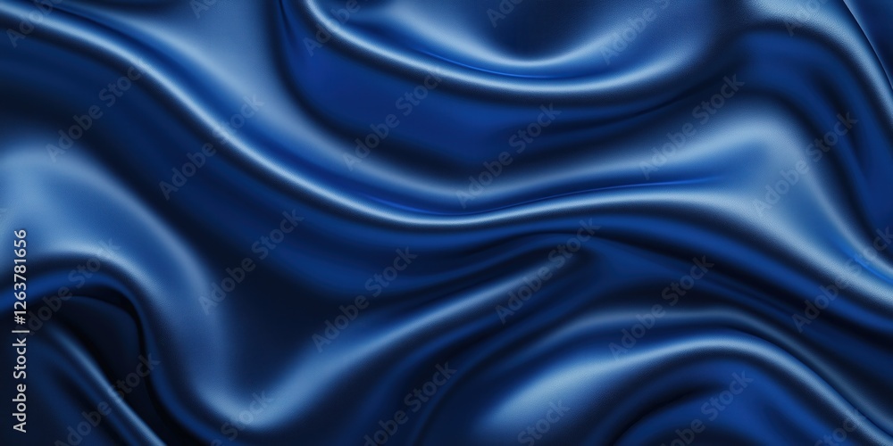 Deep royal blue satin boasts a glossy sheen and luxurious smoothness, contrasting subtly with hints of lighter blue for an eye-catching allure. Deep royal blue satin boasts a glossy sheen and luxurious smoothness, contrasting subtly with hints of lighter blue for an eye-catching allure.