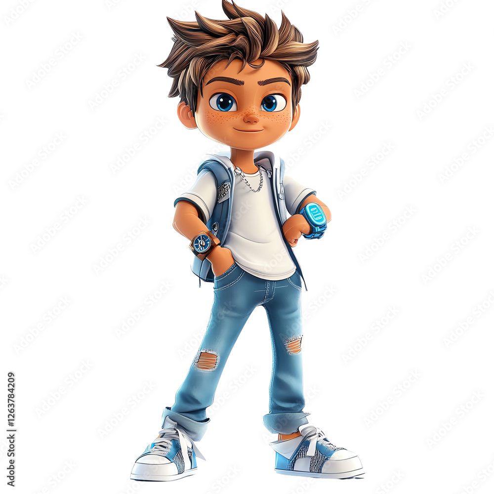 Animated Boy Character Smiling 3D Cartoon Art Cute Animated Portrait Animated Boy Character Smiling 3D Cartoon Art Cute Animated Portrait
