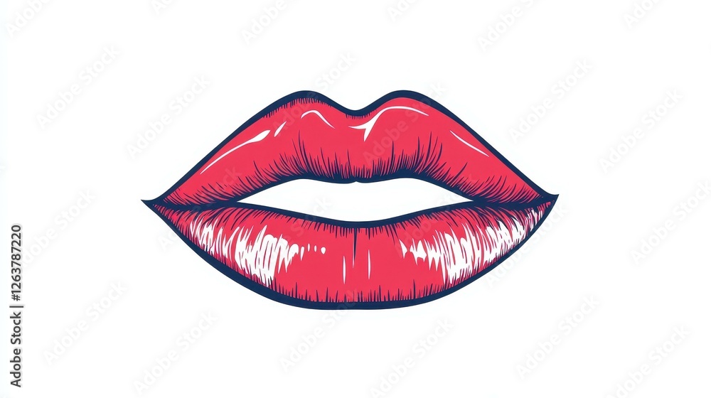 Celebrate National Lipstick Day with this vibrant handdrawn illustration of lips adorned with lipstick on a clean white backdrop. Celebrate National Lipstick Day with this vibrant handdrawn illustration of lips adorned with lipstick on a clean white backdrop.