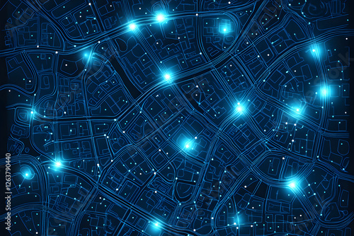 Cityscape Network: Illuminated Roads & Urban Design