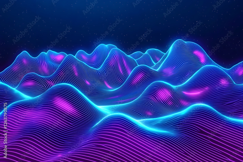 Fototapeta premium abstract blue background with stars