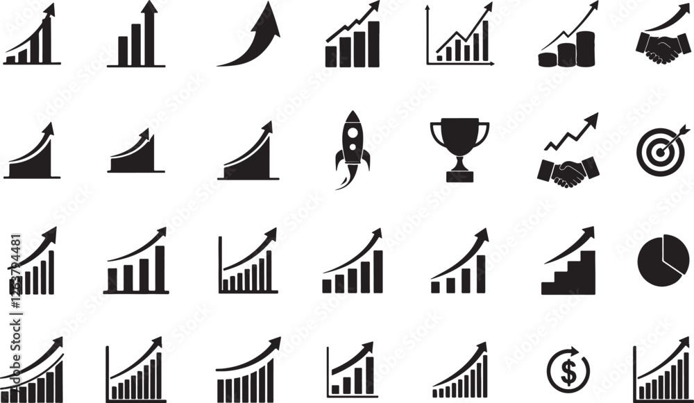 Obraz premium Success Trend Icons