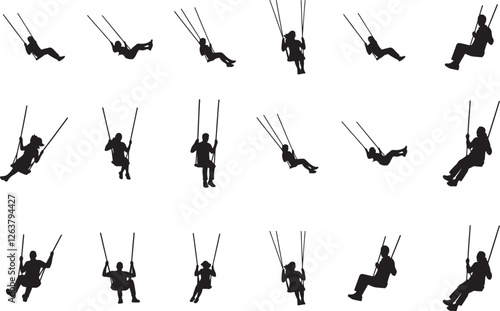 Playful Swing Silhouettes