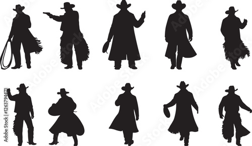 Western Cowboy Silhouettes