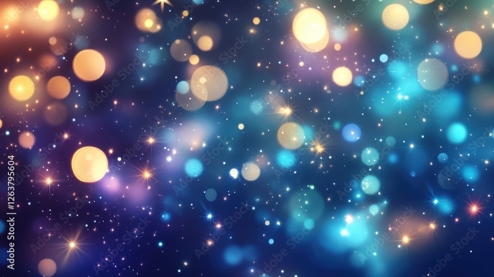Fototapeta premium Festive Lights Sparkling Bokeh Background Abstract