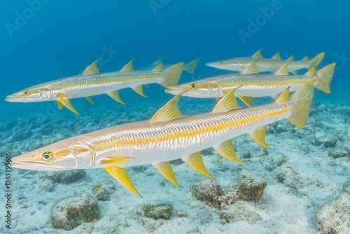 The population of Crevalle Jacks (Caranx hippos), appealing to sports fishermen in Florida, benefits from the heat of an underground spring that releases 72-degree water into the bay photo