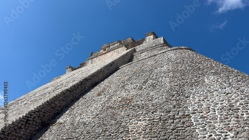 Wallpaper Mural Uxmal ruins, Pyramid of the Magician, on a sunny evening, in Yucatan, Mexico Torontodigital.ca