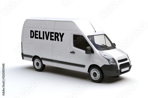 Delivery Van mockup with the word 