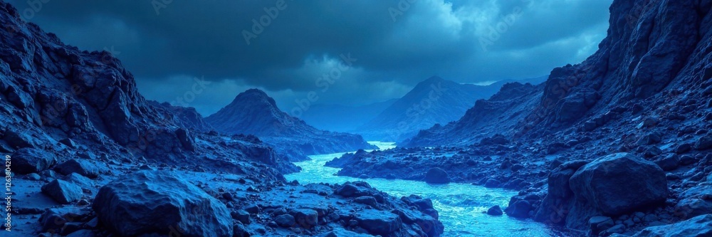 Blue abstract lava rock formations , natural, abstract, blue Blue abstract lava rock formations , natural, abstract, blue