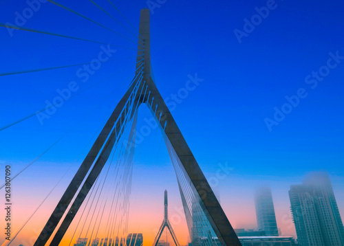 Foto Boston City Skyline through Leonard P