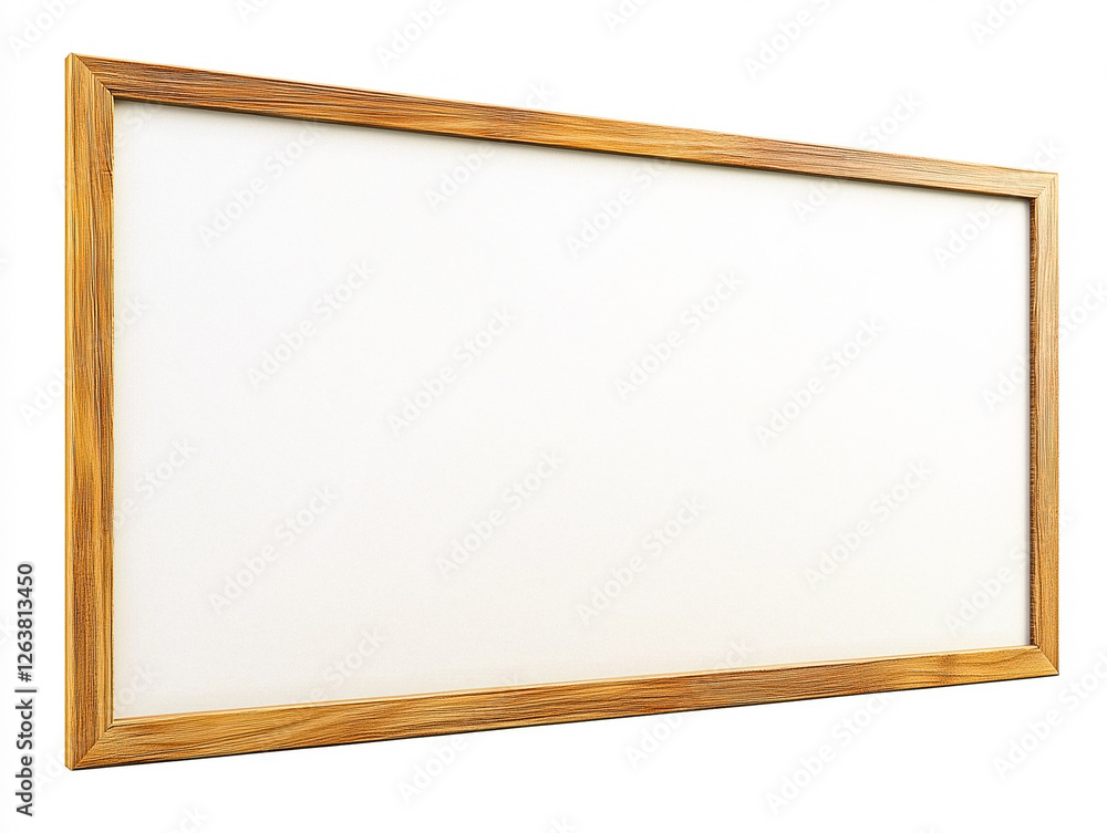 Rectangular Wooden Frame with Blank White Insert Rectangular Wooden Frame with Blank White Insert