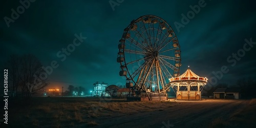 Wallpaper Mural ferris wheel in the night Torontodigital.ca