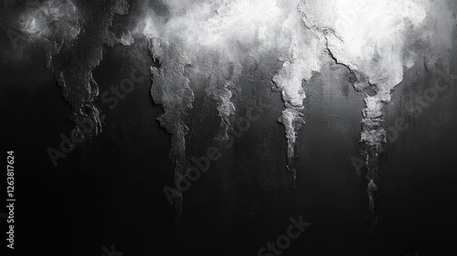 Abstract Smoke Drips Dark Background photo