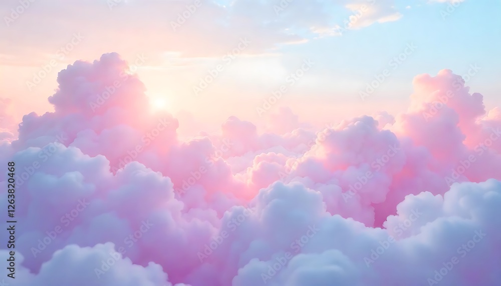 Dreamy clouds blending sky digital art ethereal aerial view soft pastel gradient Dreamy clouds blending sky digital art ethereal aerial view soft pastel gradient