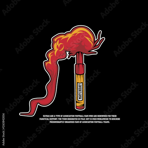 vector illustration of pyro flare ultras design