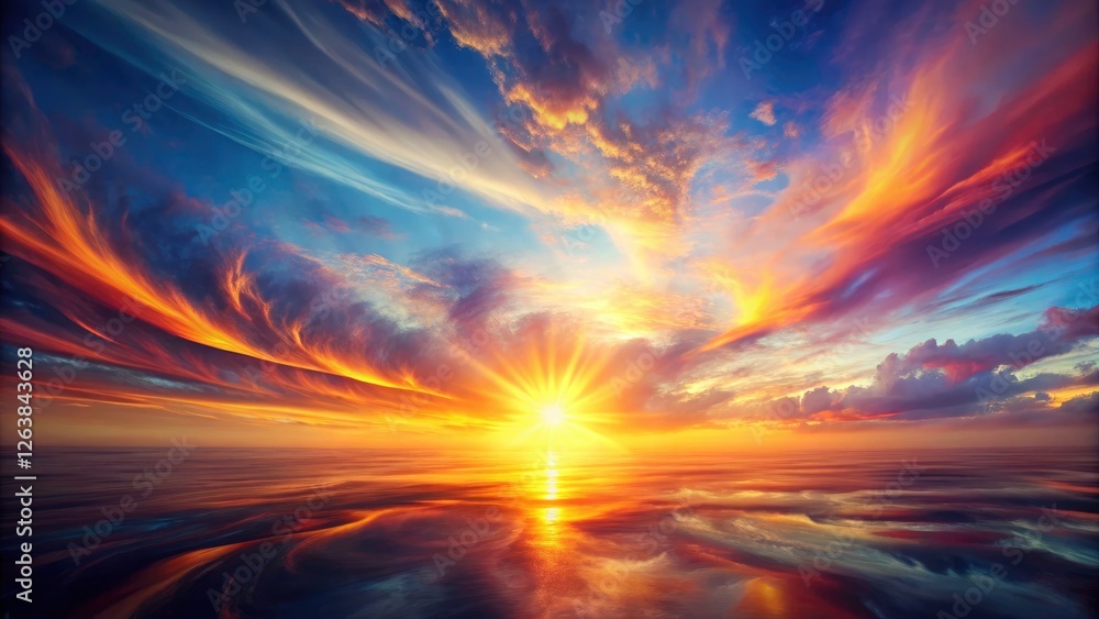 Obraz premium Abstract sunrise art. High-resolution, stunning depth of field creates a captivating background image.
